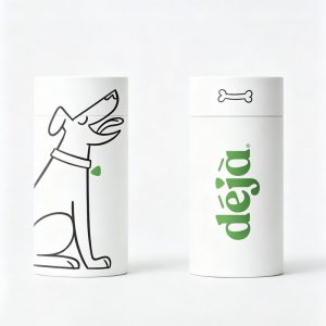 Emballage cylindrique pour friandises pour animaux de compagnie